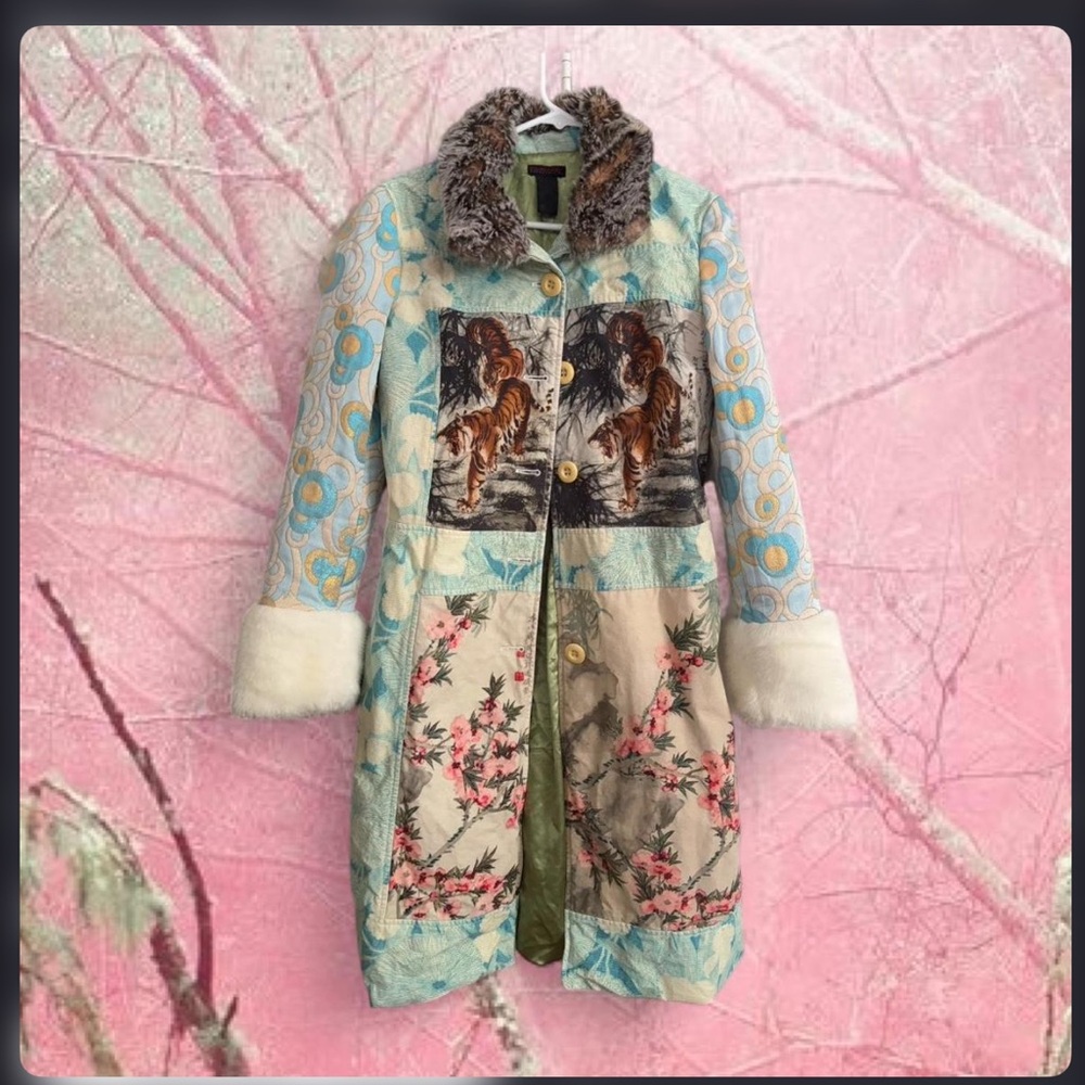 Vintage Custo Barcelona patchwork coat